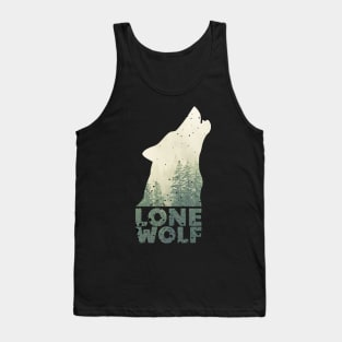 Lone wolf in the forest Tank Top